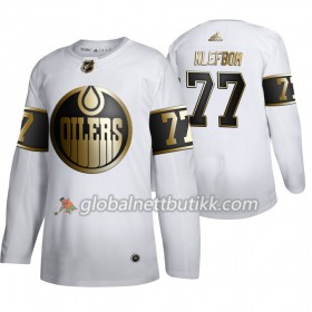 Edmonton Oilers Hockeydrakt Oscar Klefbom 77 Adidas 2019-2020 Golden Edition Hvit Authentic - Herre
